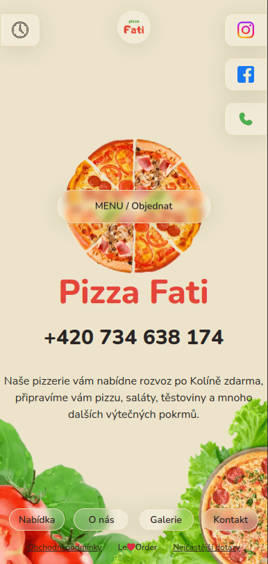 Ukázka mobilního designu Fati